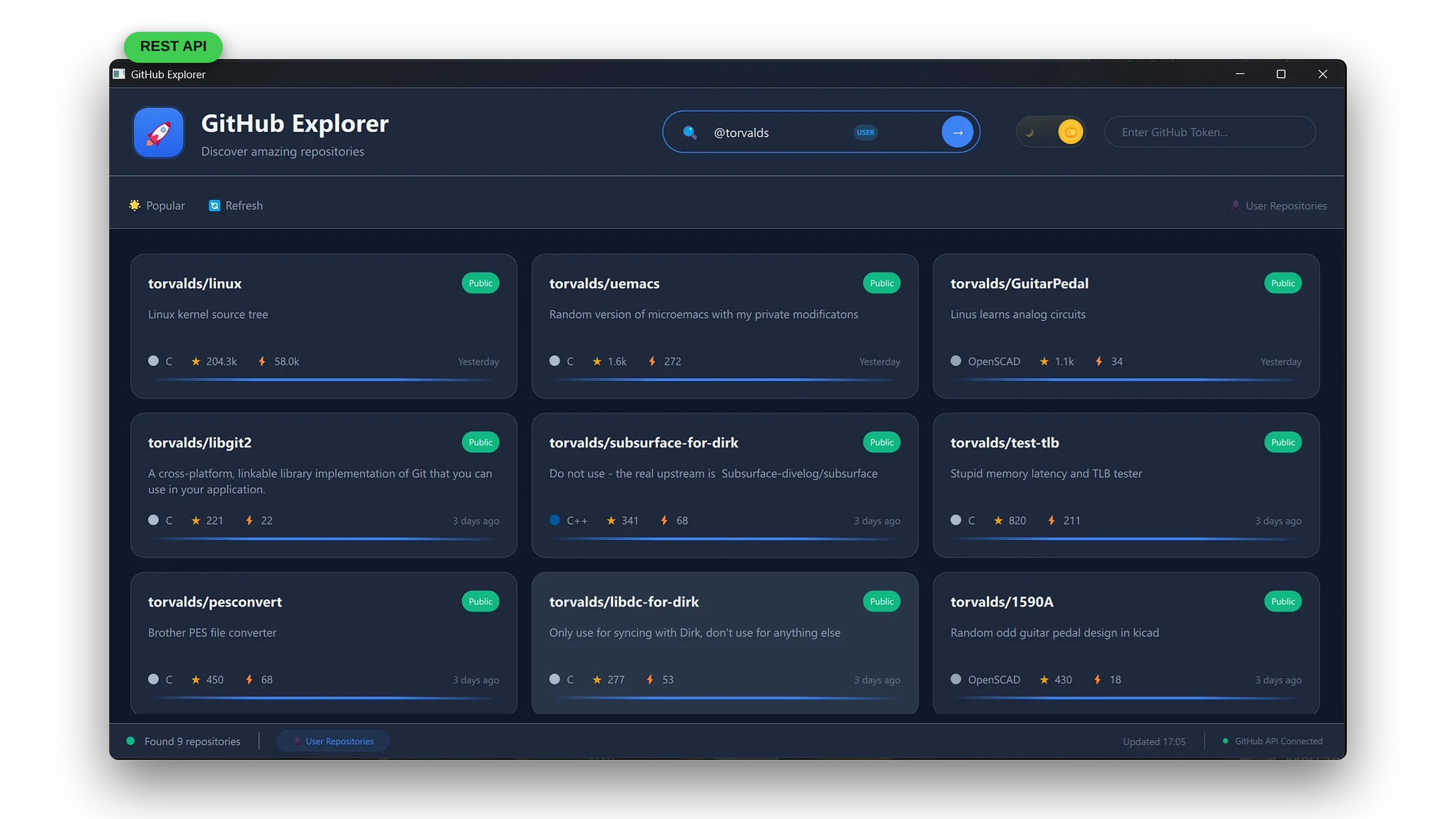 A GitHub Explorer