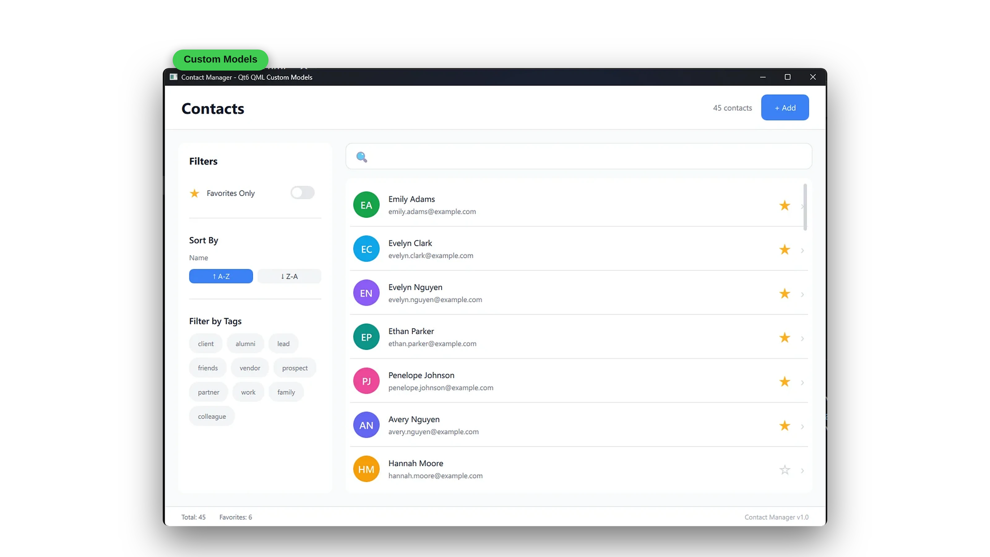 A Contact Manager